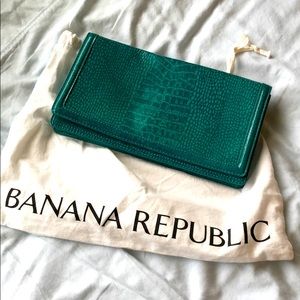 Teal clutch purse
